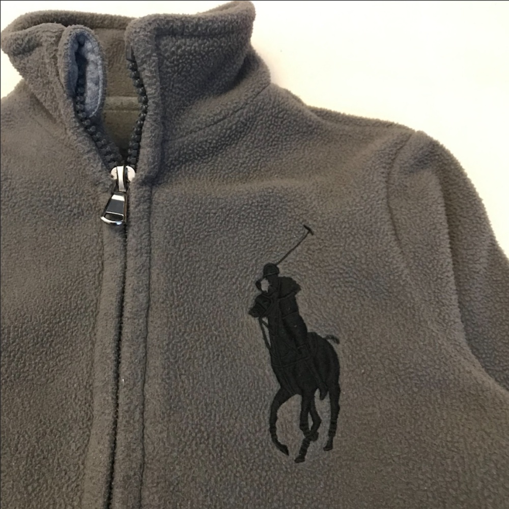 2/$29 Polo Ralph Lauren kids jacket size 4T grey zipper fleece - Picture 2 of 9